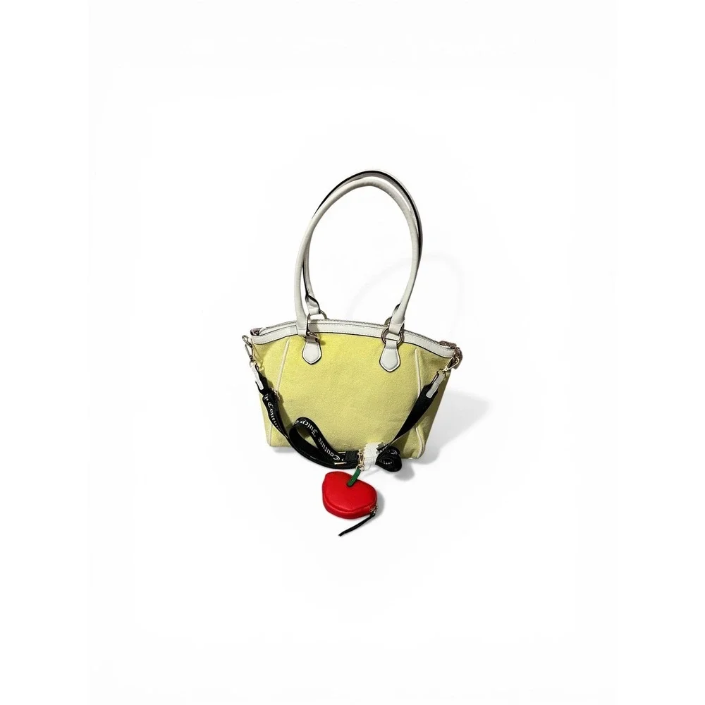 Juicy Couture Velour Tote Bag‎ Womens Yellow New Strawberry Y2K Aesthetic